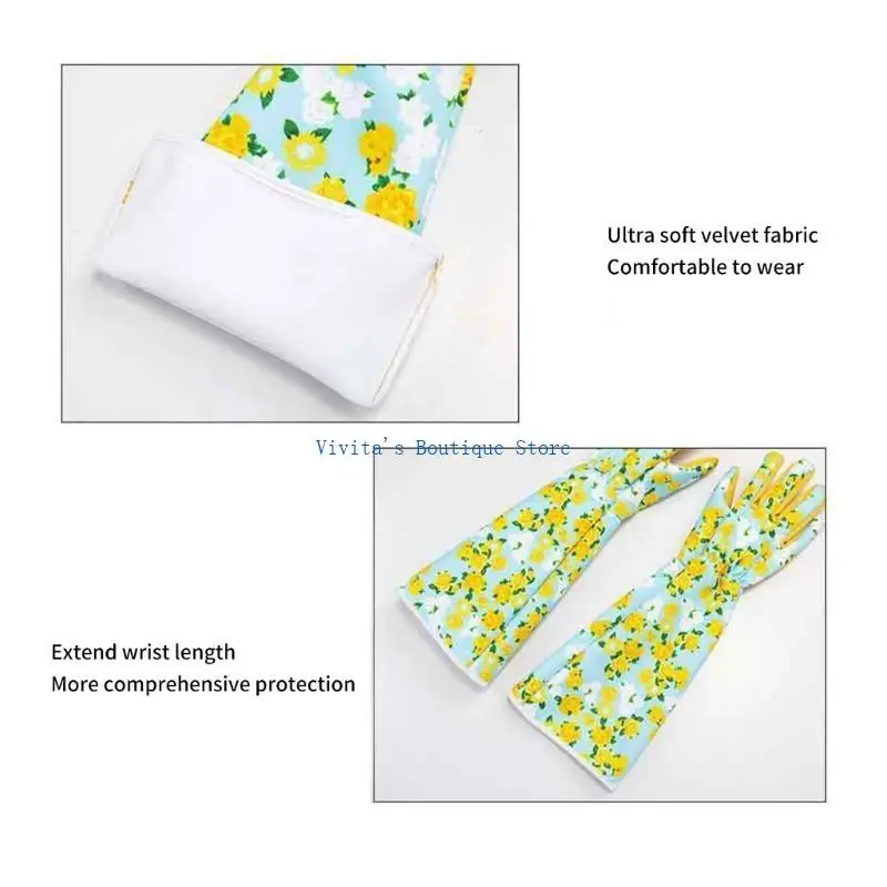 

Long Gardening Gloves for Gardener Gardening and Yard Work, Women Light Protective Work Gloves for Yard & Outdoor Work M76D