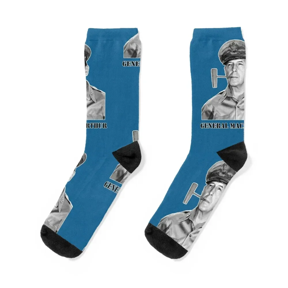 

General Douglas MacArthur Socks FASHION retro Soccer moving stockings Socks For Girls Men's