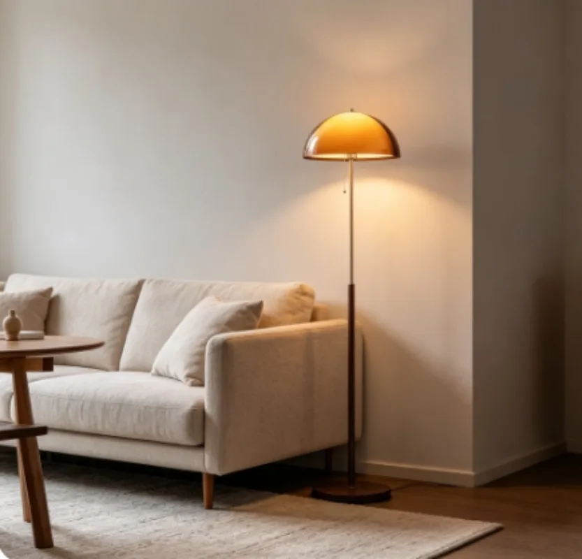 French Retro Vintage Floor Lamp, Designer Standing Ambient Light for Living Room Sofa Side & Bedroom Home Decor