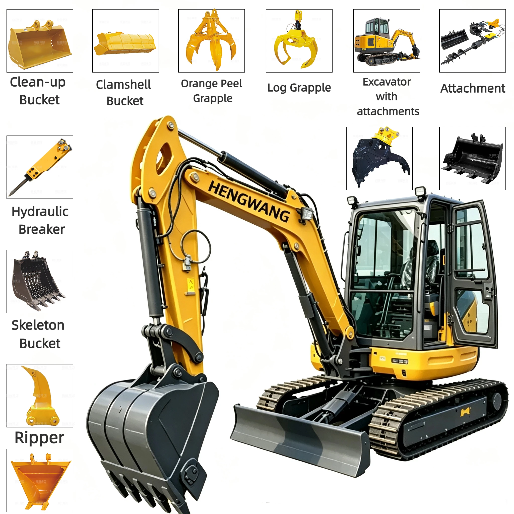 Mini-excavatrice hydraulique compacte de 2,5 tonnes pour les projets de construction routière