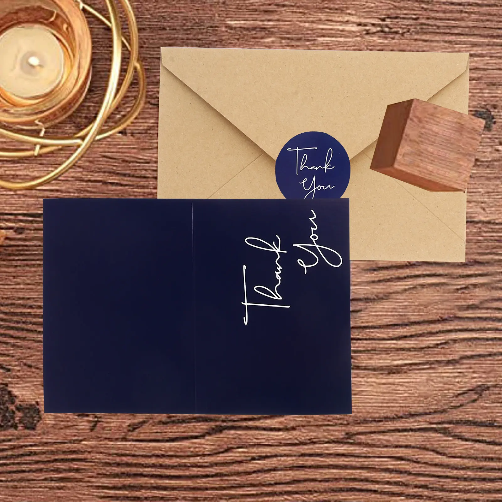 

10Sets Exquisite Thank You Cards Bulk Pack Smooth Paper Foldable Cards for Teachers Parents Friends Envelopes Included