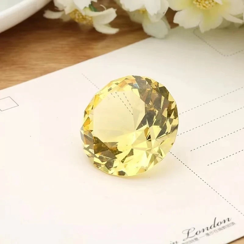 12 pcs/set Crystal Glass Faceted Diamond Jewel Paperweight Sparkle Feng Shui Wedding Favors&Gifts Home Table Decoration Supplies