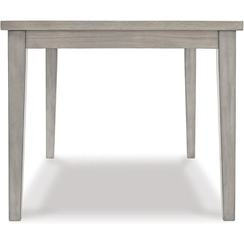 Mesa de comedor rectangular Parellen Modern Farmhouse, gris