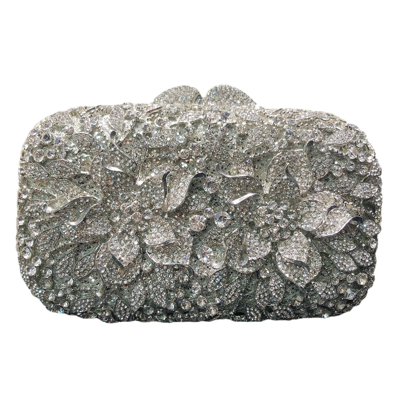 

Hollow Flower Diamond Dinner Bag Banquet Full Diamond Crystal Dress Clutch Trendy Glitter Material Tote Bolso Fiesta Azul Cielo