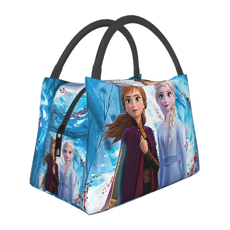

Cartoon Frozen Insulated Lunch Bags for Women Leakproof Anna And Elsa Cooler Thermal Bento Box Office Picnic Travel