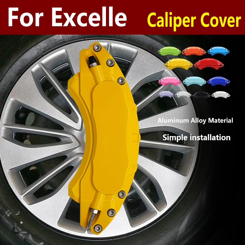 

For Buick Excelle Car Brake Caliper Cover Aluminum Alloy Metal Kit Fit HRV 1.6 1.8 15N 1.5L 1.6LX-MT 1.6LX-AT 1.6LE-MT 1.6LE-AT