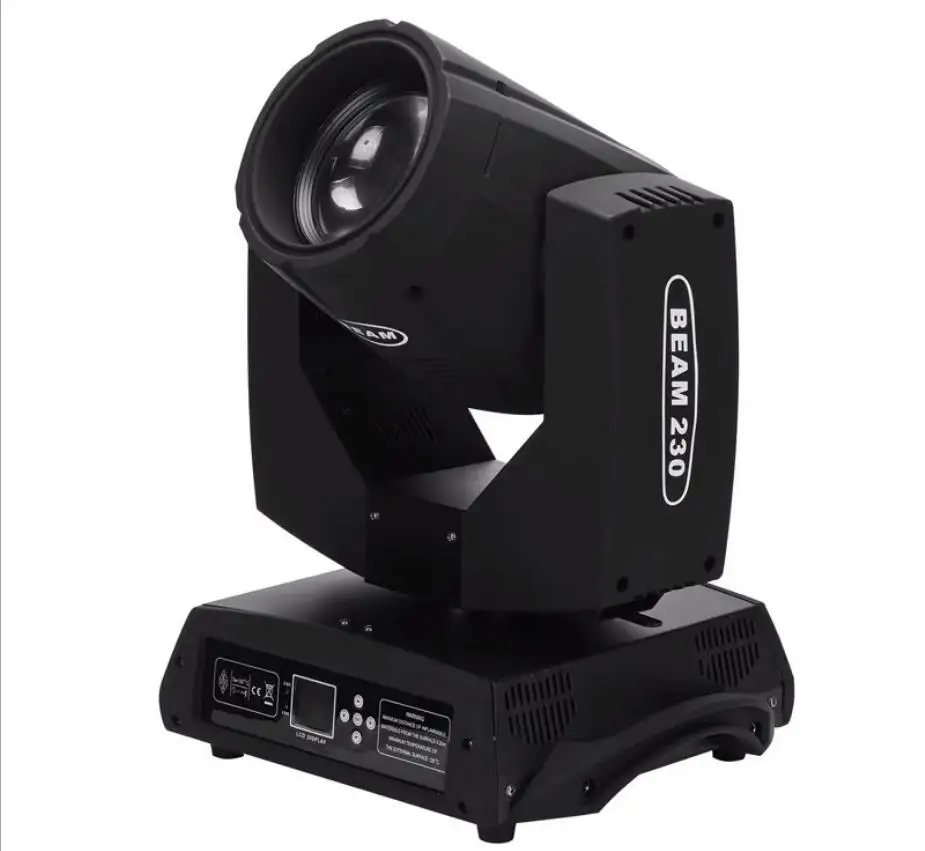 Areyourshop 230W 7R Beam Moving Head with Zoom, 8-Facet Prism & Strobe, DMX 16-Channel for Stage Party