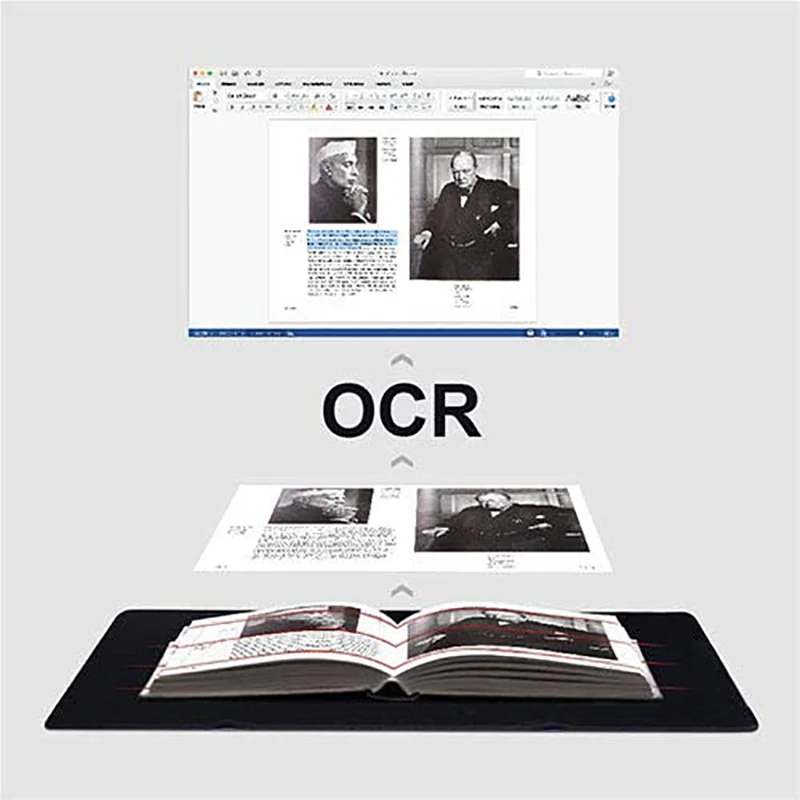 Book Scanner Automatic A3 Document Camera Library Searchable Pdf Tiff