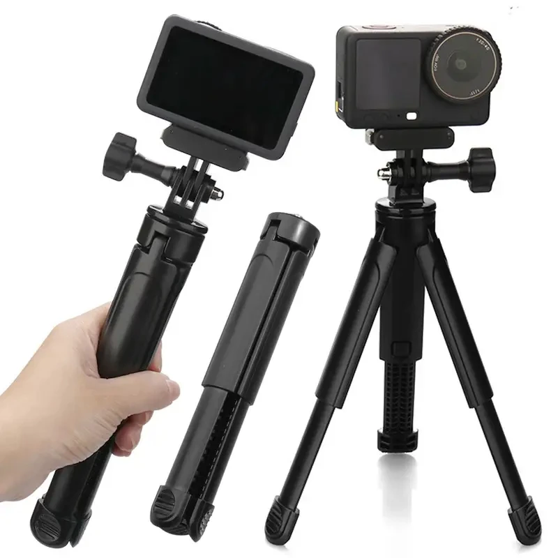 Extendable Mini Tripod Stand for DJI Pocket 3/4, GoPro, Insta360 & Phone – 1/4