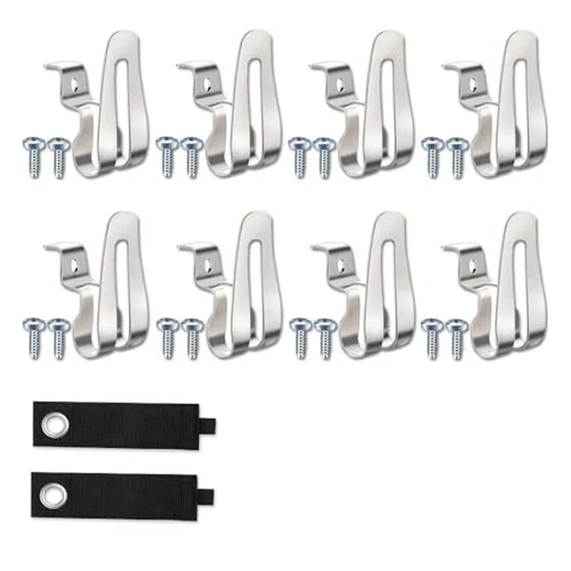 Replacement Belt Hook Clip Set Stainless Steel Driver Belt Clip Drill Clip Hook Tool,For Power Tools Drill Driver Belt Clips Set