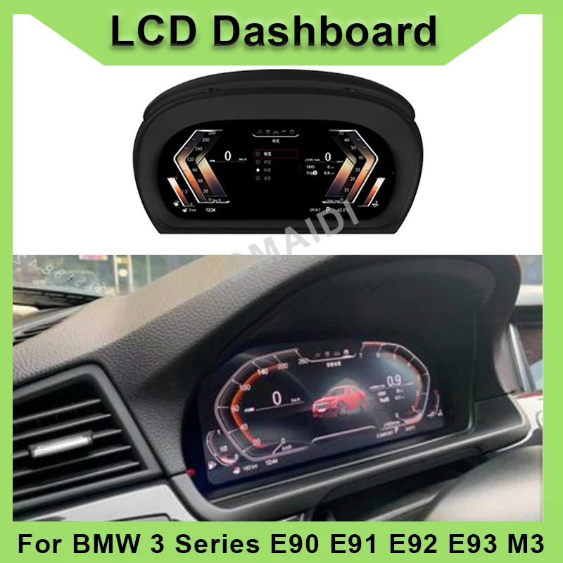 

Car Virtual Cockpit Panel Instrument Cluster Speedometer Gauge LCD Digital Dashboard For BMW 3 Series E90 E91 E92 E93 2005-2012