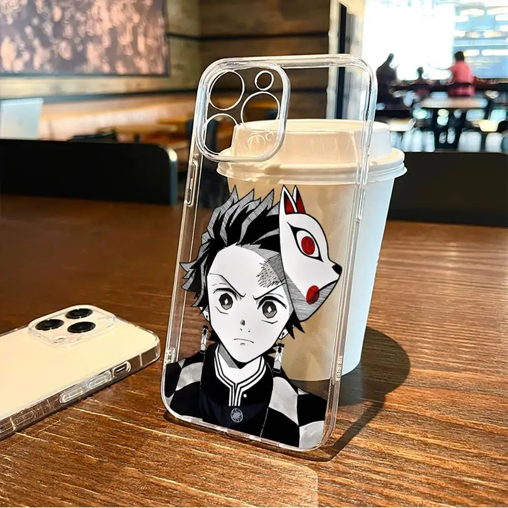 

Tanjiro D-Demons S-Slayer Phone Case For iPhone17,16,15,14,13,12,11 Plus,Pro Max Soft Transparent Cover
