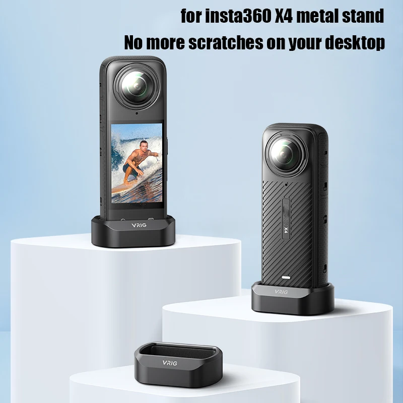 

For Insta360 X4 Aluminum Alloy Base Action Camera Stand Base 360X4 Desktop Protection Upright Base for Insta 360 X4 Accessory