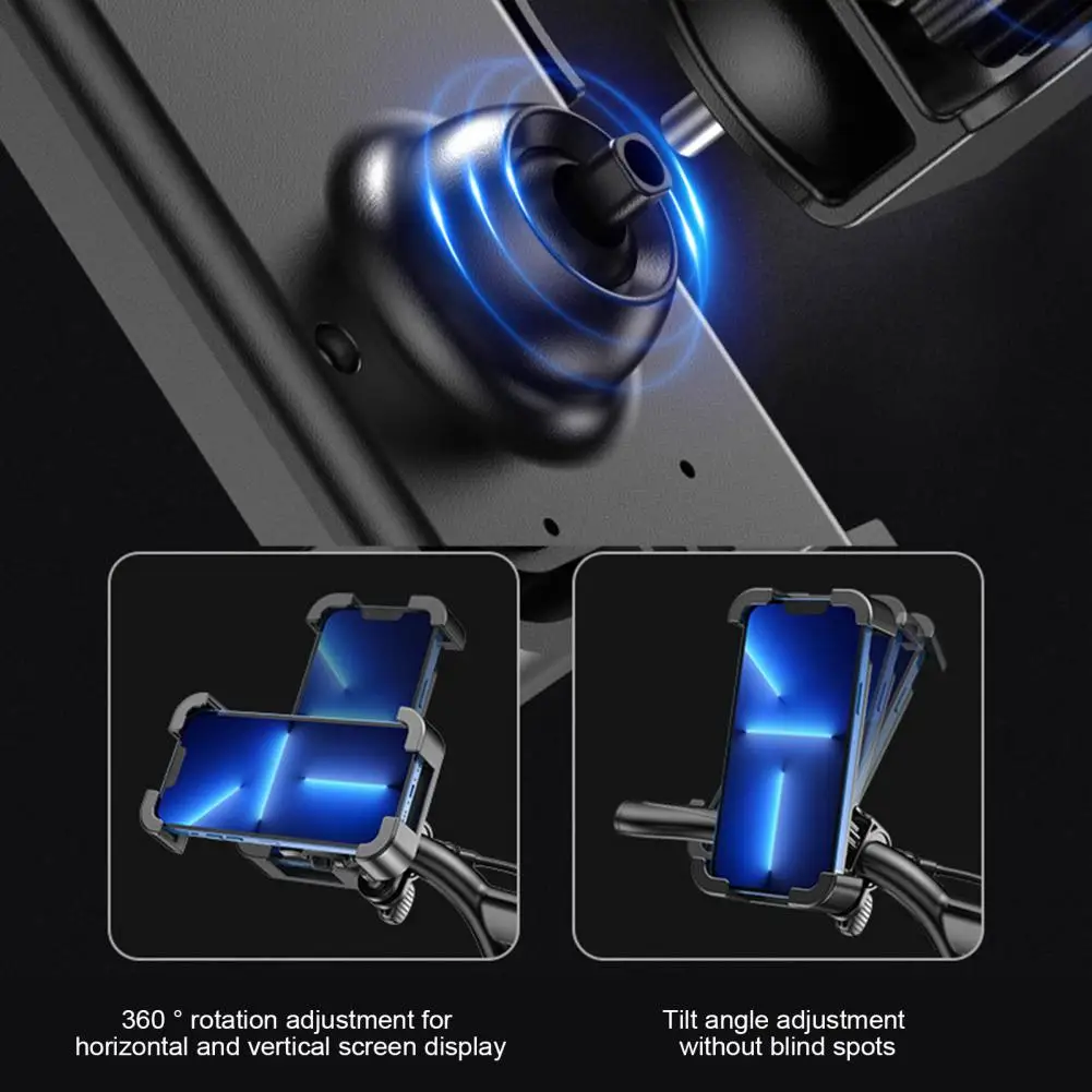 Automatic Locking Bike Phone Holder Universal Motorcycle Phone Mount Holder for Bike Atv Scooter One-hand Operation for Iphone