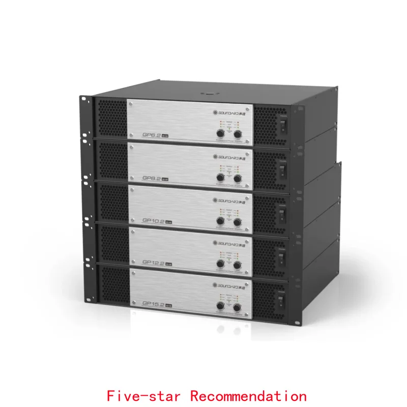 GP Series 2-Ch Toroidal Power Amplifier GP6.2/8.2/10.2/12.2/15.2(600W-1500W 8Ω) Class H/I XLR/SpeakON for KTV/Conference/Stage