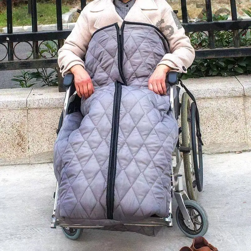 Winter Wheelchair Blanket for Elderly – Windproof, Thick Fleece Leg Warmer Cover for Outdoor Cold Weather Use