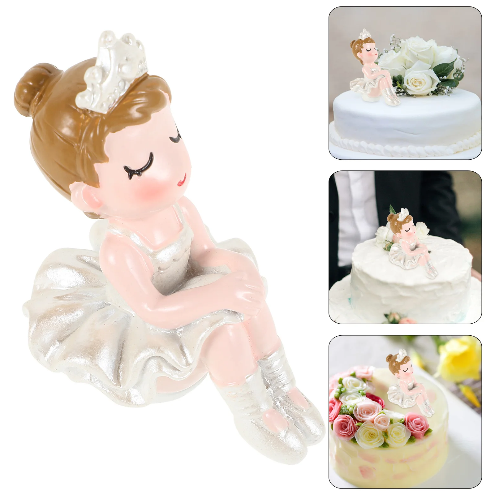 

Girl Cake Decorations Resin Landscaping Miniatures Miniature For Birthday Wedding Party Cake Topper Girls Celebration