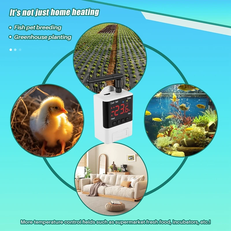 Draadloze Wifi Temperatuurregelaar Thermostaat AC110-220V DTC1201 NTC Sensor Digitale Display APP Controle Voor Smart Home