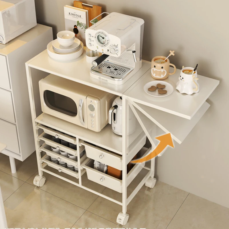 Market Microwave Storage Island Organizer Groceries Living Room Food Drinks Islands Dish Hotel Serveerwagen Auxiliary Furniture