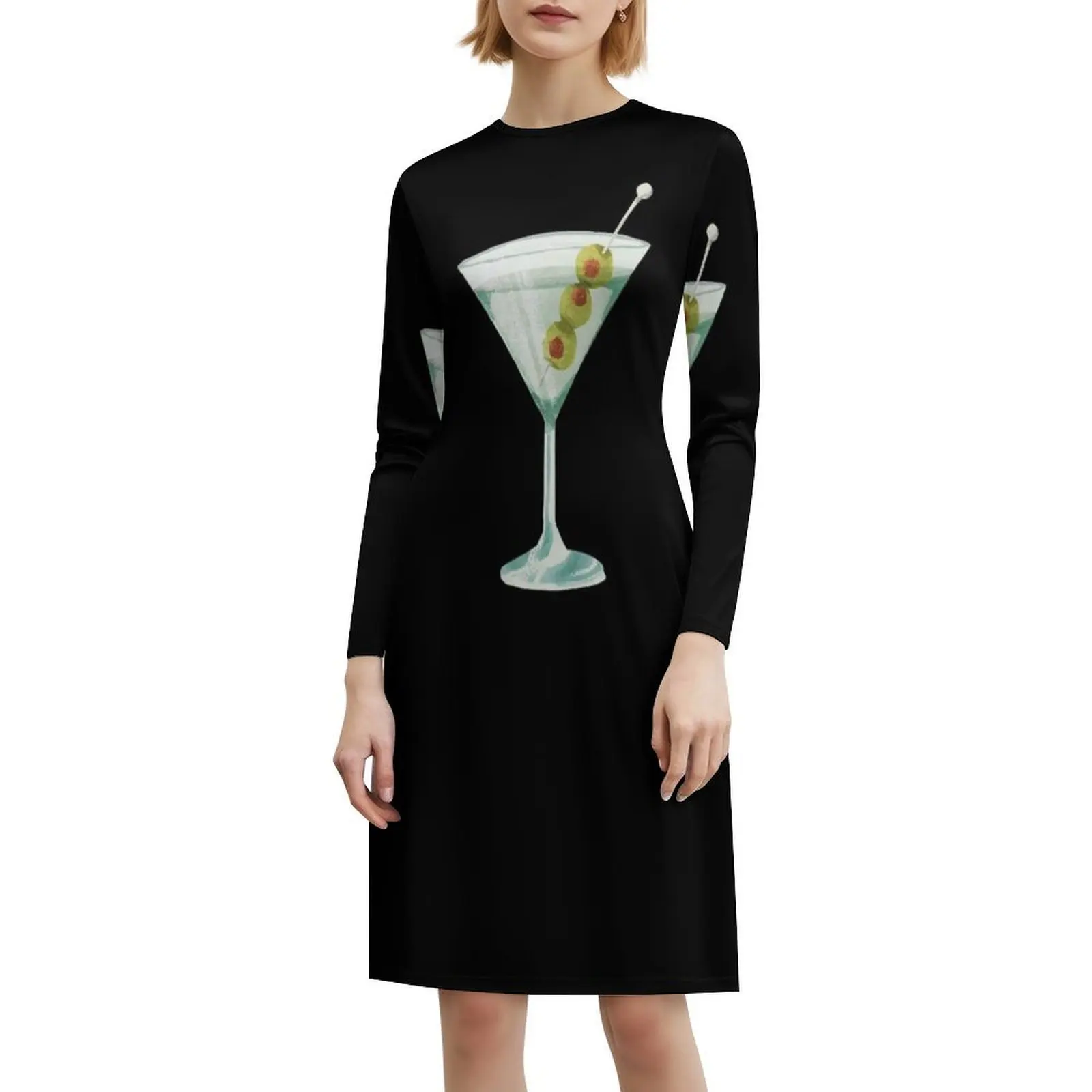 فستان كلاسيكي كوكتيل زيتوني عتيق بوهيمي بأكمام منتفخة أو خيارات بدون أكمام للنساء فستان كوكتيل جاف قذر إسبرسو #6