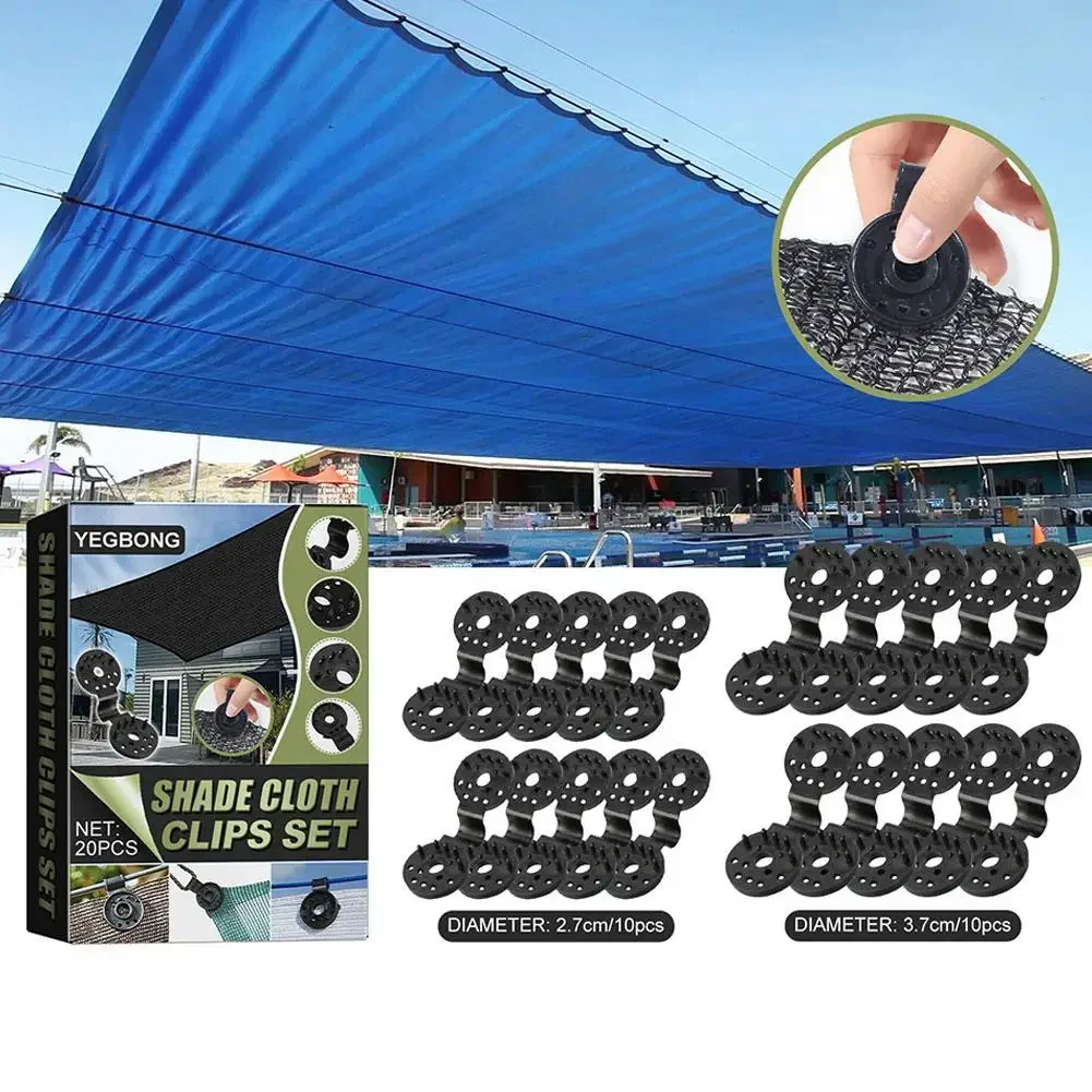 20Pcs Shade Cloth Clips Set Greenhouse Plastic Sunshade Clips Net Cloth Clamp for Garden Anti Bird Netting UV Resistant Shade