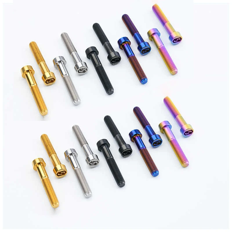 1Pcs Titanium Alloy Anti-Theft Screw M10x20/25/40/45/50/55/60/65/70mm D19 P1.5 Motorcycle And Electric Vehicle Caliper Fixing