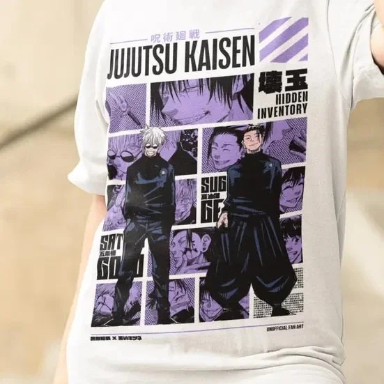 

Japanese animation printing summer T-shirt casual sports loose comfortable street cotton short-sleeved men women style y2k top