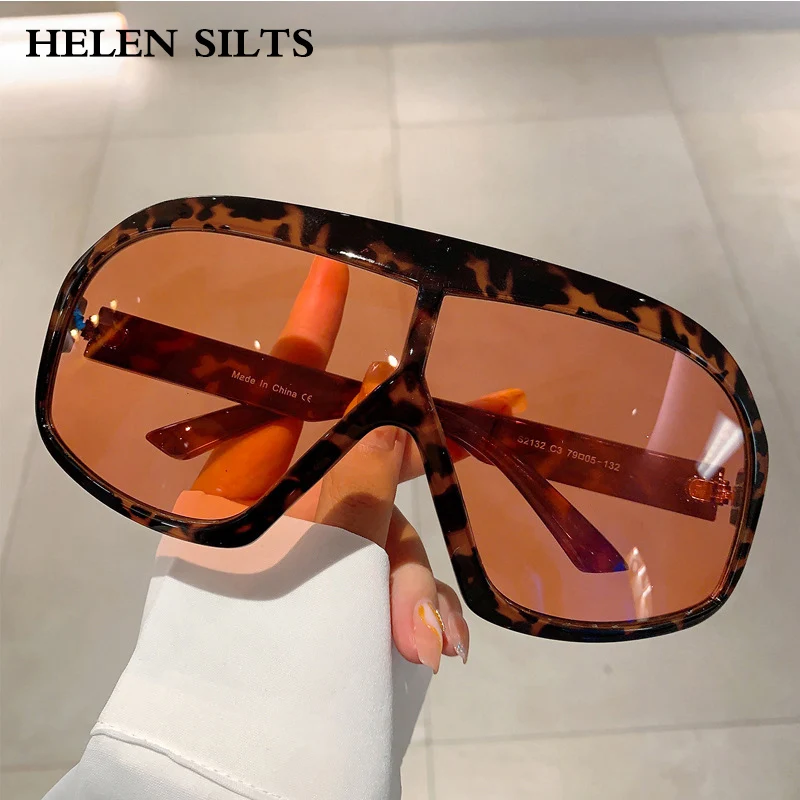 Vintage Oversized One Piece round Sunglasses for Women Men Brand Designer Fashion Colorful Eyewear Goggle Shades Sun Glasses
