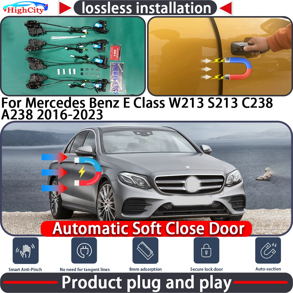 

Electric Closing Door Lock Actuator for Mercedes Benz C Class W205 S205 C205 A205 2015-2022 Soft Close Power Latch System Auto