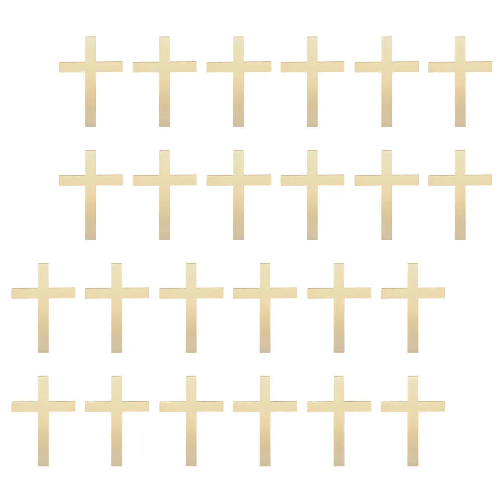 

24Pcs Acrylic Cross Cupcake Topper Cake Decor for Baby Shower Baptism Wedding Birthday Party Decorations Cross Cake Decor
