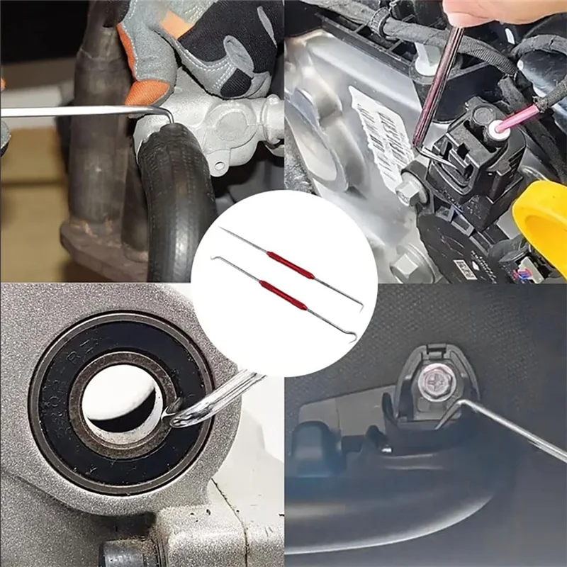 

N04R Double Pointed Scraper Metal Hook And Pick Set 45 Degrees 90 Degrees Pointed Mark Tool For Carpenter Mechanic