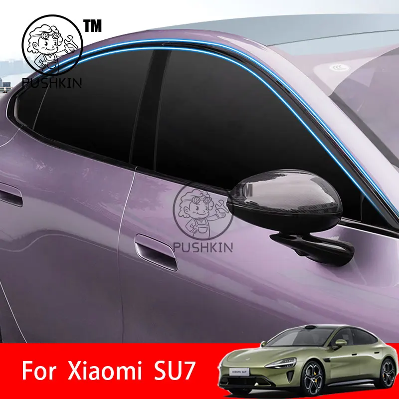 

Для Xiaomi SU7 2024 2025 2026, оконные козырьки, защита от дождя, защита от дождя, дефлектор, тент, вентиляционная защита, накладка на козырек
