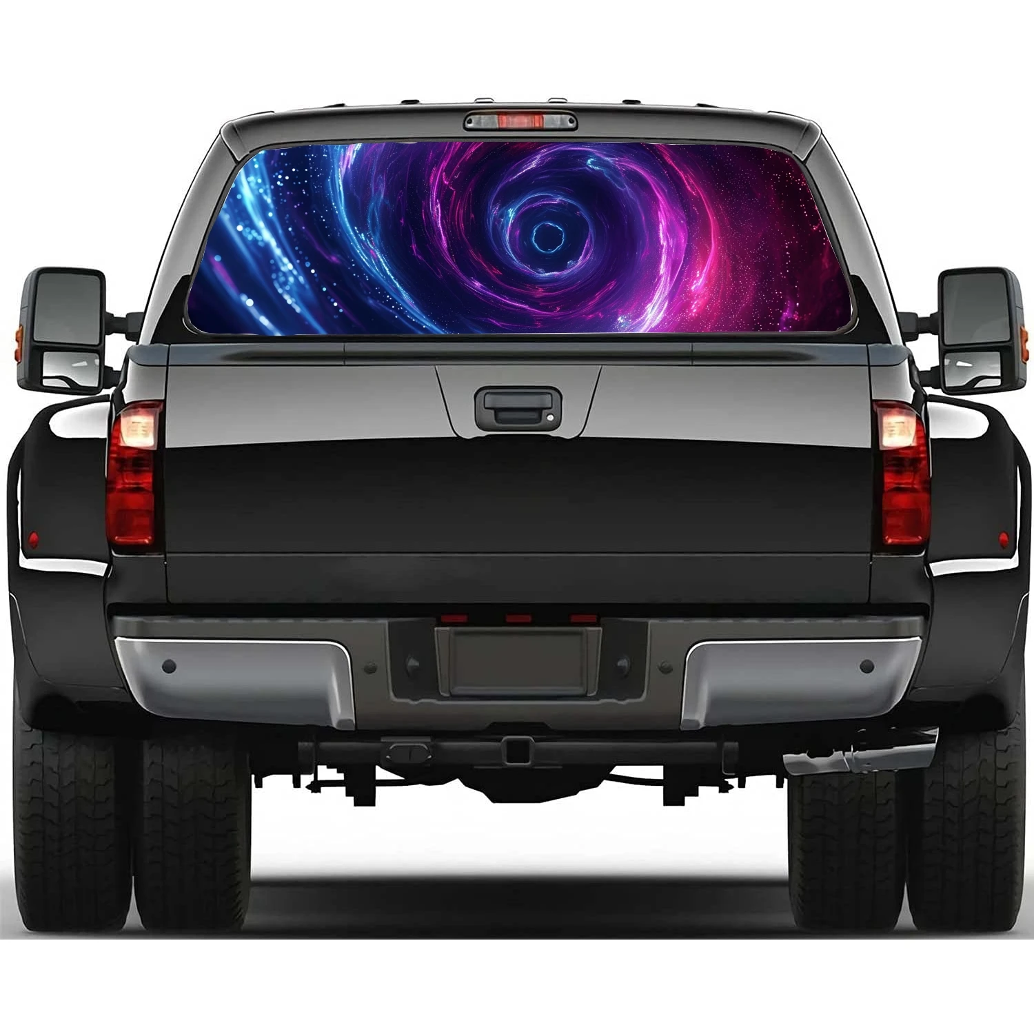 Swirling Galaxies Rear Window Decal Fit Pickup,Truck,Car Universal See Through Perforated Back Windows Vinyl Sticker