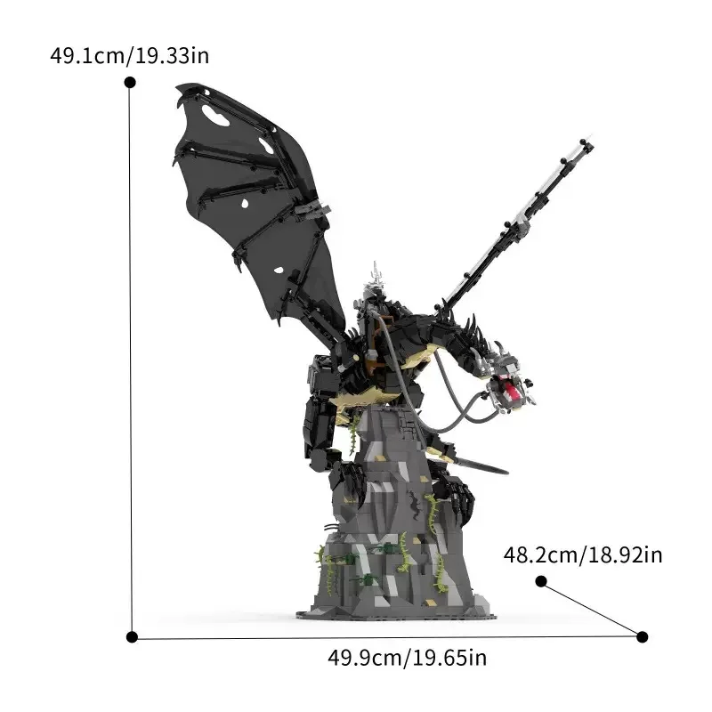 MOC حلقات سقط الوحش اللبنات UCS الإبداعية عرض نموذج لوردز الدائري الروبوت شبح الشر الطوب لتقوم بها بنفسك تجميع لعبة هدية