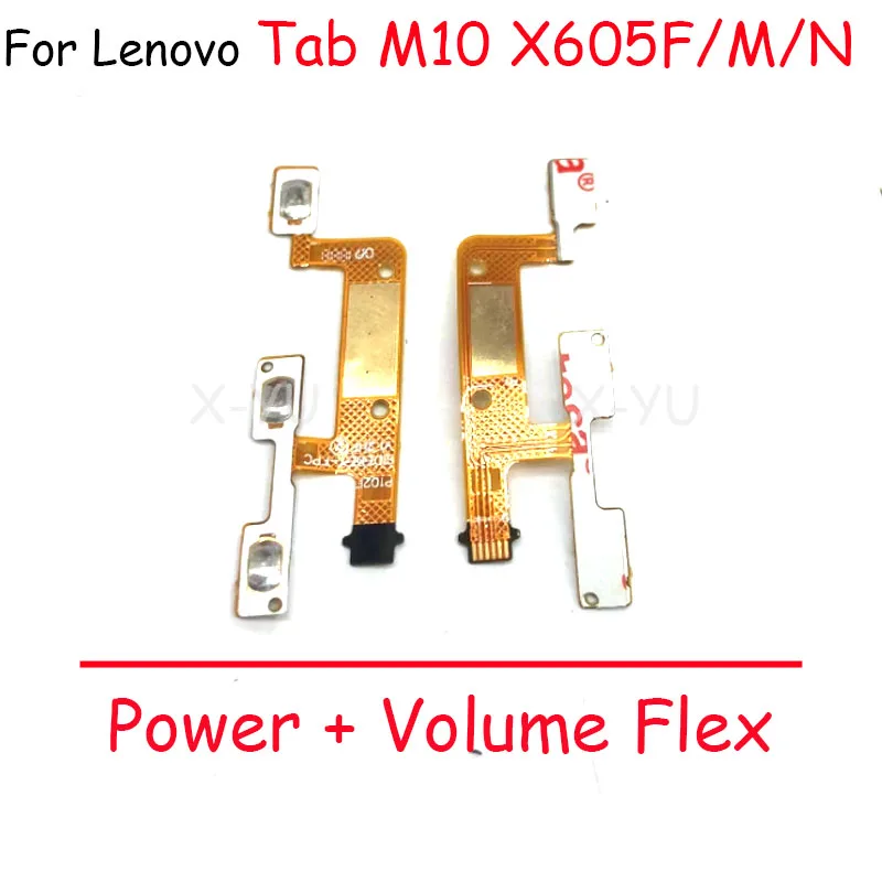 For Lenovo Tab M10 X605 TB-X605F M N FC LC 10.1'' Power On Off Switch Volume Side Button Flex Cable