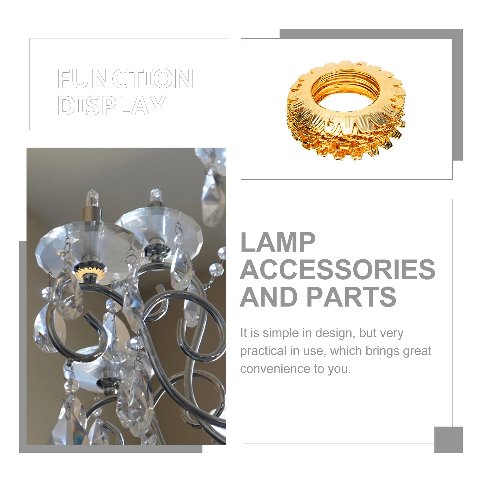 

12pcs Lamp Accessories 26 Holes Various Colors Iron Rings for Ch eliers Table Lamps Floor Lamps DIY Sturdy Elegant Design