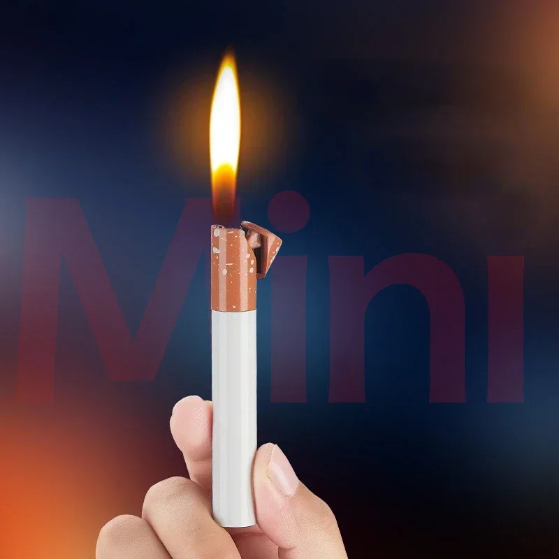 New Mini Cigarette Lighter Outdoor Grinding Wheel Inflatable Compact Portable Lighter Cigarette Accessories Fashion Men's Gift