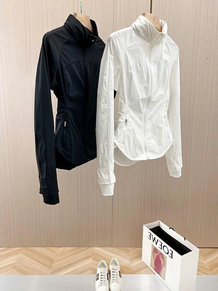 Faionable Slim Fit Long Sve Ropa de protección UV Mujer Sle 2025 Verano Nueva moda Antienvejecimiento Jaet Commute Sle...