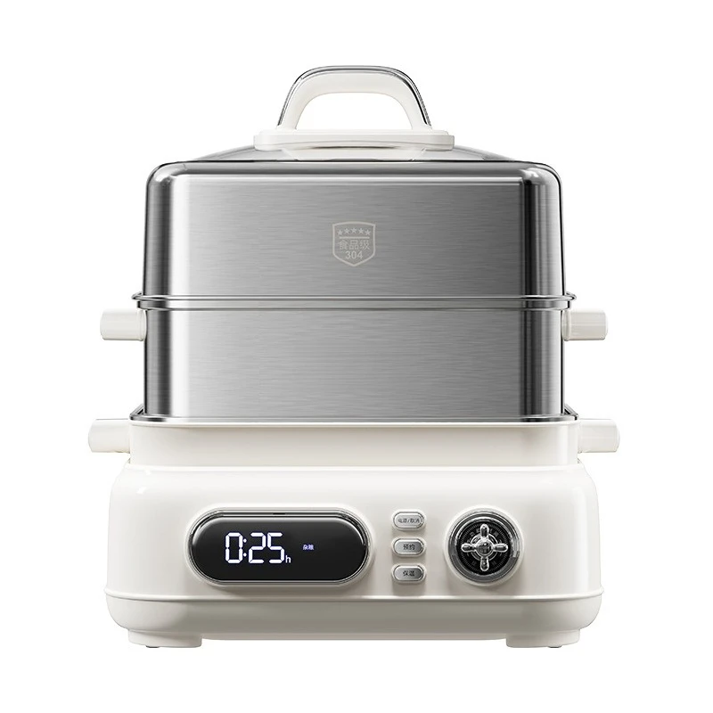 Stainless steel retro electric steamer, household multi-functional cooking pot, split multi-layer