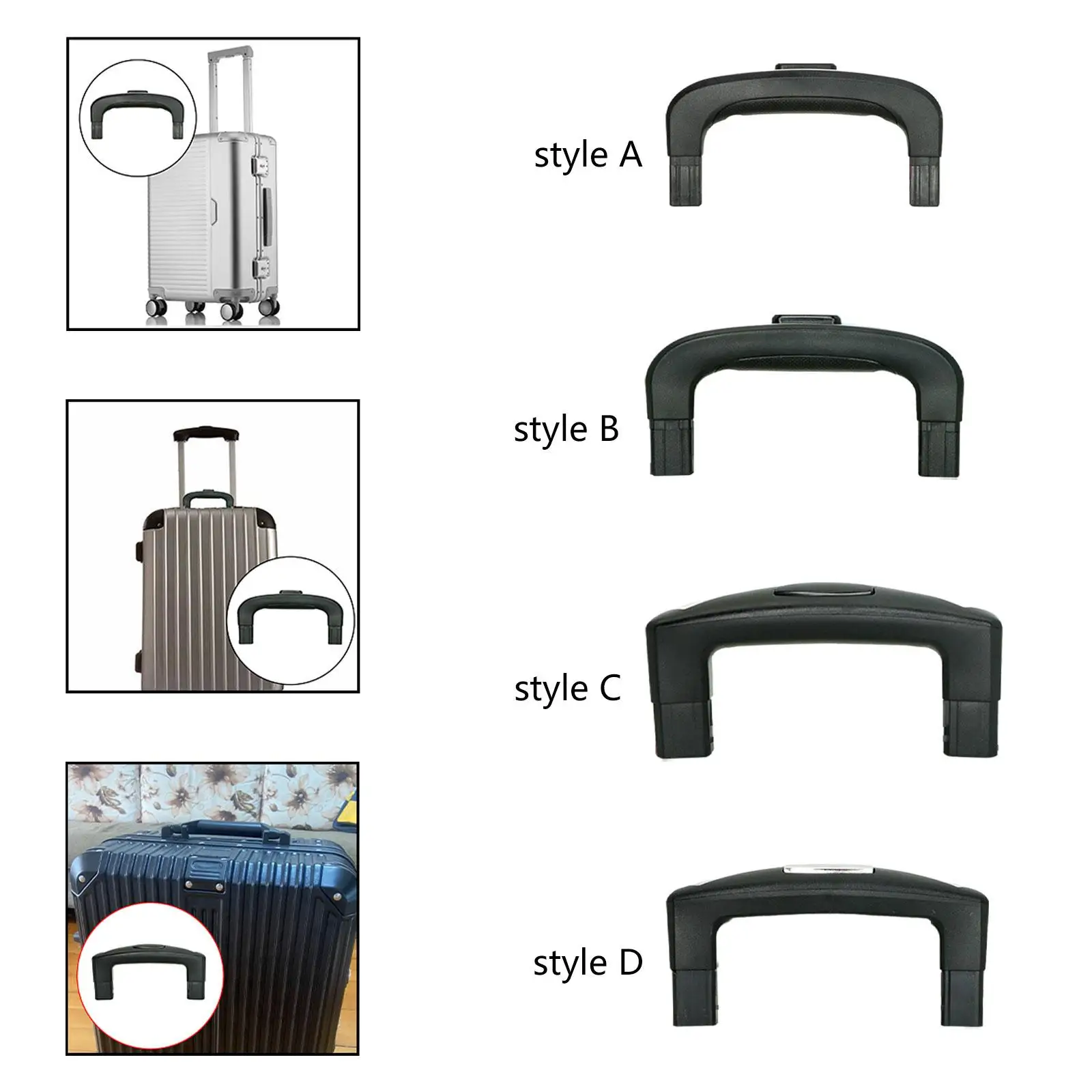 مقبض سحب الأمتعة المتين مادة البولي بروبيلين يستبدل مباشرة قدرة تحمل قوية لأجزاء حقيبة حمل الحقائب #2