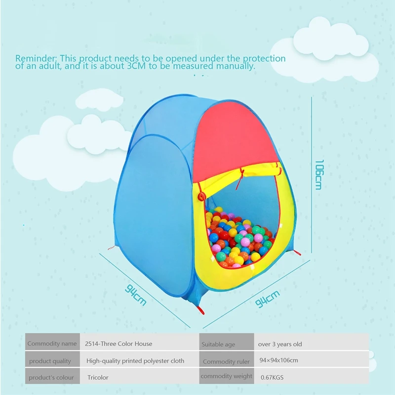 Game House Foldable Children Kids Play Tents Outdoor Baby Ocean Ball Toy Tent Girl Outdoor House Kids Tent Baby Gift