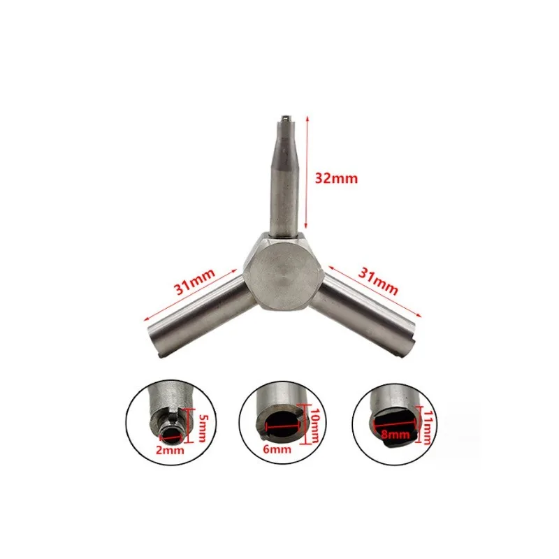 Steel Outdoor Hunting Air Valve Key Disassembly and Removal Triangular Tool Wrench for GBB AEG KSC WA Airsoft Shooting