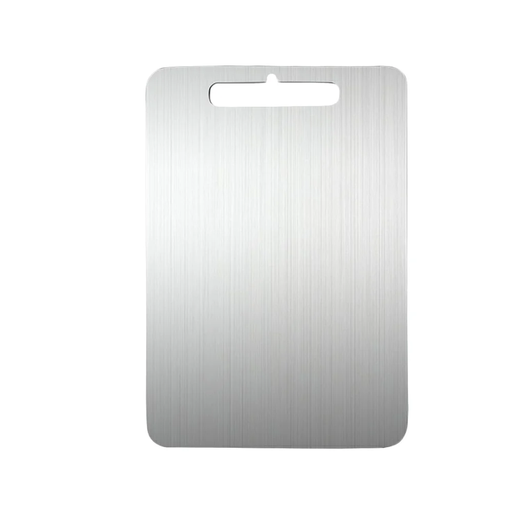 

Stainless Fruits Steel Chopping Board Silver Cutting Block for Kitchen Warming Trays Food