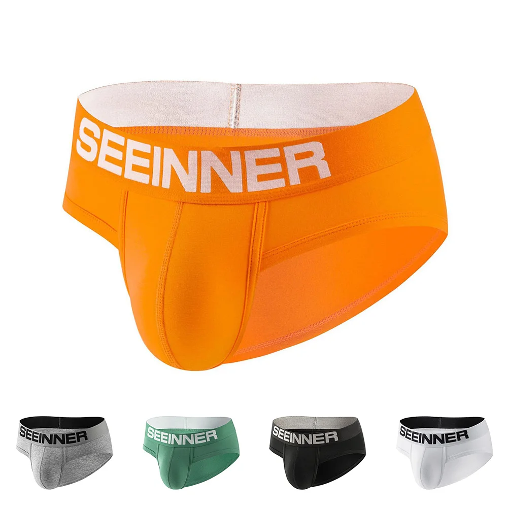 الرجال الراحة تنفس مثير ملخصات Underwea اليومية منخفضة الخصر الحقيبة سراويل