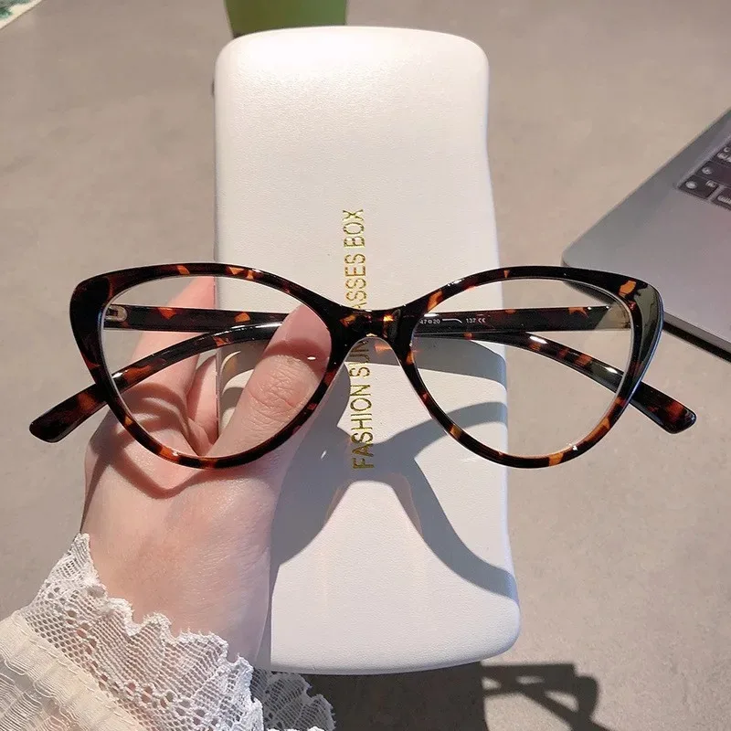Retro Blue Green Oval Small Frame Glasses Frame Women\'s Anti Blue Light Glasses New Fashion Y2K Style Eyeglasses Frame