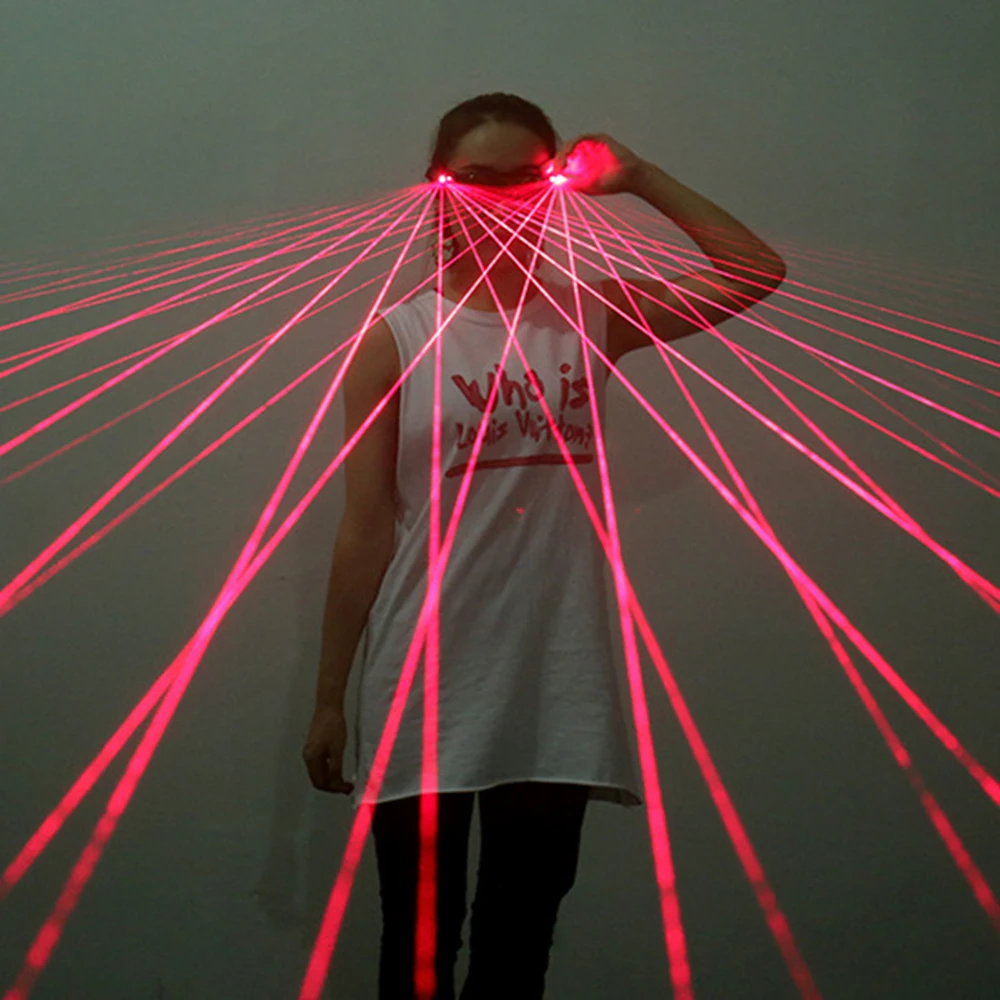 Rot-Grüne LED-Laserbrille für Bühnenshows, DJ-Clubs, Partys & Nachtclub-Beleuchtung für Abschlussfeiern, Valentinstag, Karneval, Bar-Requisiten – Detail 1