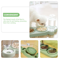 Elevated Double Pet Food For Cats Dogs Anti-Spill Tilted Dish Washable Water Resistant Raised Feeding Bowls Sturdy Household Cat