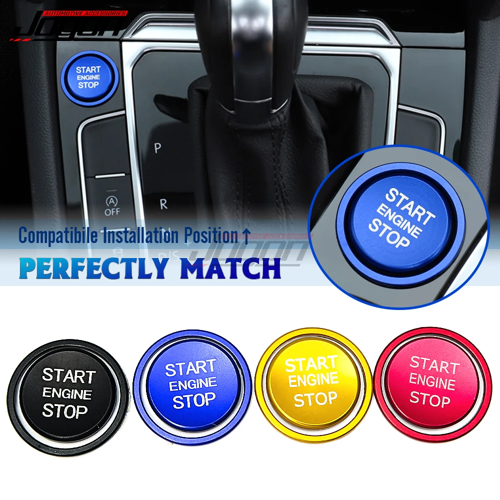 Car Engine Start Stop Button Ring Cover Trim For Volkswagen Magotan Passat B8 Arteon CC Jetta Golf MK7 T-Roc Auto Accessories