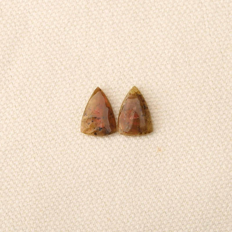 

Natural Ammonite Triangle Cabochons Handmade Polished Stones Jewelry Making Supplies 12x8x2mm Weight 1.1g