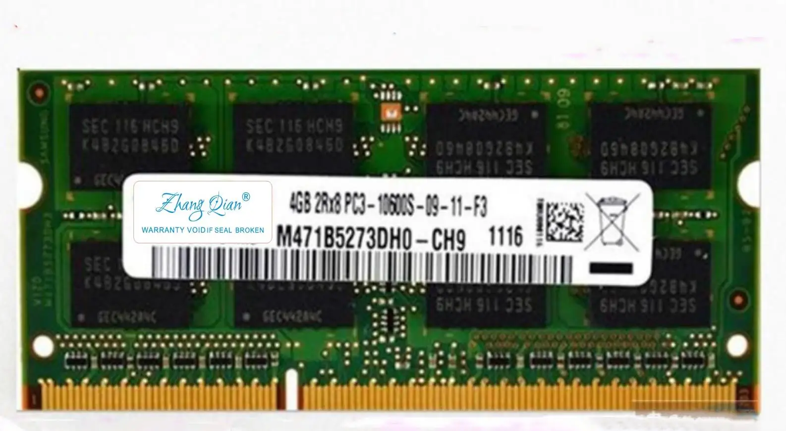 Voor 4G 4Gb 2rx8 PC3-10600S-09 M471B5273DHO-CH9